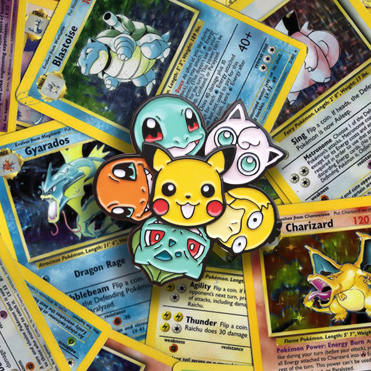 pokemon card pins Pokemon Spinning Enamel Pin – Pugnacious Pins