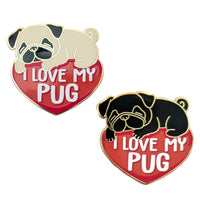 I Love My Pug Hard Enamel Pin
