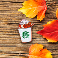 Pugkin Spice Latte Hard Enamel Pin