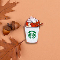 Pugkin Spice Latte Hard Enamel Pin