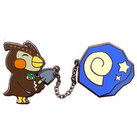 Animal Crossing Blathers with Fossil Chained Pins