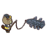 Animal Crossing CJ with Coelacanth Chained Pins