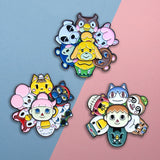 Animal Crossing Spinning Enamel Pin Set