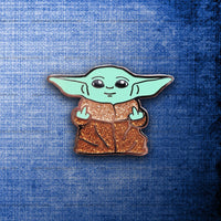 Bad Baby Yoda Hard Enamel Pin