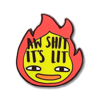 Lit Calcifer Hard Enamel Pin