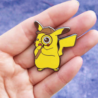 Surprised Detective Pikachu Hard Enamel Pin