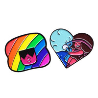 Garnet, Ruby, and Sapphire Steven Universe Enamel Pins
