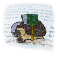 Reading Hedgehog Enamel Pin