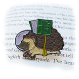 Reading Hedgehog Enamel Pin