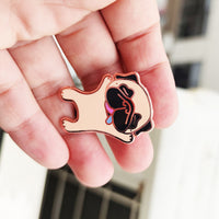 Snoozing Pug Hard Enamel Pin