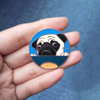 Pug Wants A Cookie Hard Enamel Pin