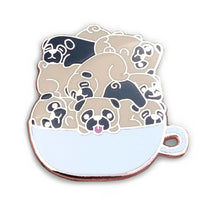 Pugs In A Mug Hard Enamel Pin