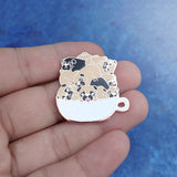 Pugs In A Mug Hard Enamel Pin