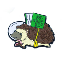 Reading Hedgehog Enamel Pin