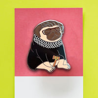 Ruth Bader Ginspug Hard Enamel Pin