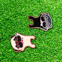 Snoozing Pug Hard Enamel Pin