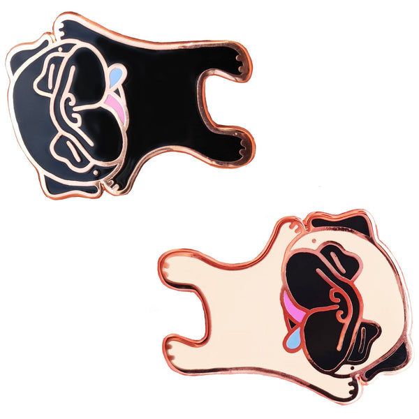 Snoozing Pug Hard Enamel Pin