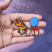 Animal Crossing Chained Pin Set