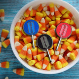 Trick And Treat Razor Blade Lollipop Hard Enamel Pin